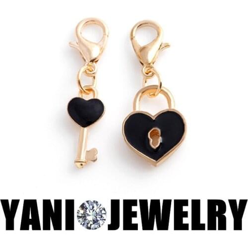 20pcs/lot Free Shipping DIY Heart Lock Key Charm Pendants For Bracelet Necklace Jewelry Diy Jewelry Making Handmade