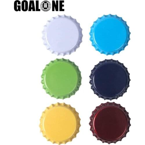 GOALONE 100Pcs/Set Beer Bottle Caps Oxygen Absorbing Seal Crown Caps Assorted Colors for DIY Home Brewing Tools Bar Accessories