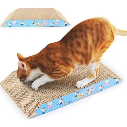 Cat Scratch Board Pad Scratching Posts Kitten Corrugated Paper Pad M Shape Cats Grinding Nail Scraper Mat Mattress Cat Toys