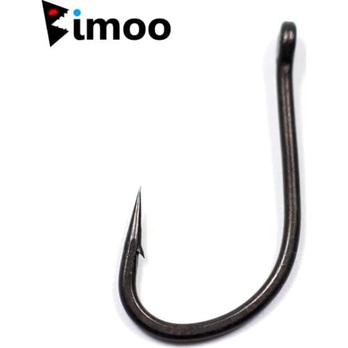Bimoo 20pcs Coated High Carbon Steel Carp Hooks Strong Big Carp Barbed Fishing Hooks for Chod Rig Hair Rigs
