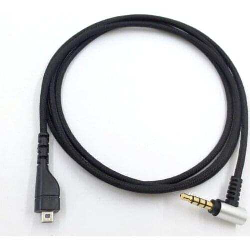 OOTDTY 3.5mm 1.2M Nylon Audio Earphone Cable for SteelSeries Arctis 3/5/7/Pro Wireless/Pro Headset