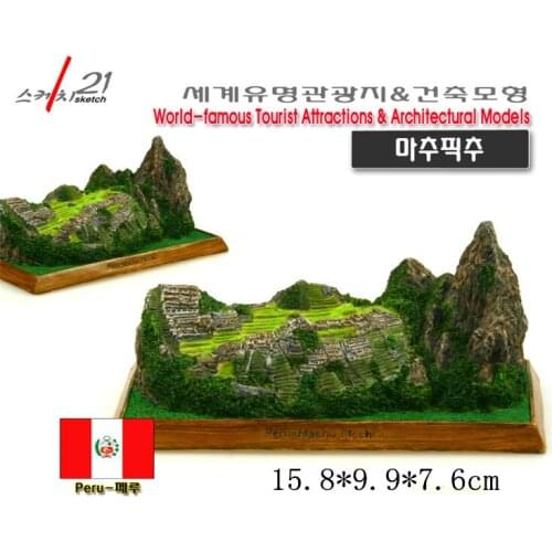 Hot Sale U.S Peru Machu Picchu Creative Resin Crafts World Famous Landmark Model Tourism Souvenir Gifts Collection Home Decor