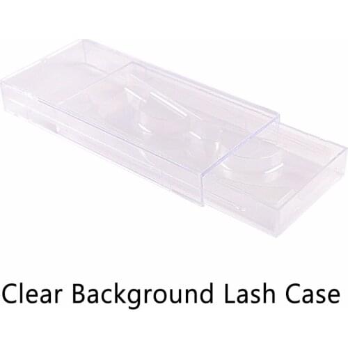 Clear Sliding-lid Lash Case with Good Quality Holder Inside for Strip Eyelashes Premium Tools for Fake Lashes