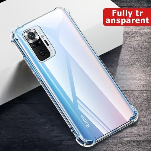 Luxury Transparent Shockproof Case For Xiaomi Poco M3 Pro 5G Cover For Xiaomi Redmi Note 8 2021 Note 10 S Pro Max Silicone Case