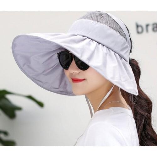 Summer Foldable Wide Large Brim Shape Beach Anti-Uv Sun Protection Hats Flowers Print Visors Cap For Women Colorful Sun Hats