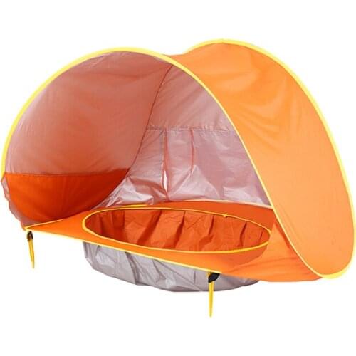 Pop Up Tent Waterproof Sun Awning UV-protecting Sunshelter Camping For Children Plastic Outdoor