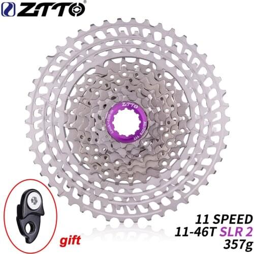 ZTTO MTB Ultralight 11Speed 11-46T Cassette 11S Wide Ratio Silver CNC 11V K7 HG Compatible Mountain Bike Freewheel Sprocket