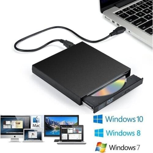 USB 2.0 DVD Recorder Optical Drive Case Kit External Mobile Enclosure CD Burner Reader for Laptop PC CD Writer