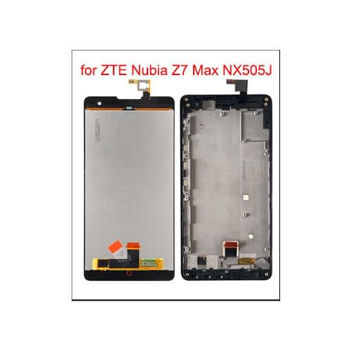 5.5" IPS LCD Display for ZTE Nubia Z7 Max NX505J LCD Display Touch Screen Panel Sensor Digitizer Replacement Assembly with Frame