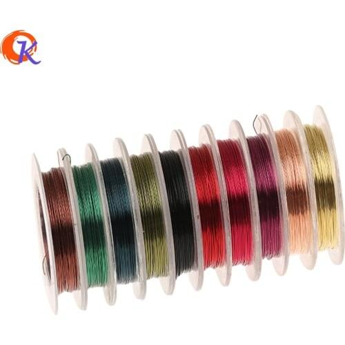 0.1MM 10Rolls/lot Multicolor/Jewelry Accessories/Hand Made/Copper Wire/DIY Making/Jewelry Findings Components (1roll=10yard)