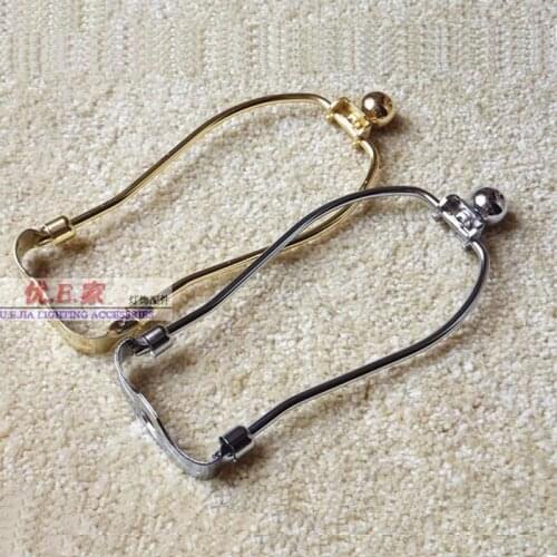 6 Size Gold /Chrome color Lamp Metal Harp, Finial and Lamp Harp Holder Set, for Updating Table Lamps and Floor