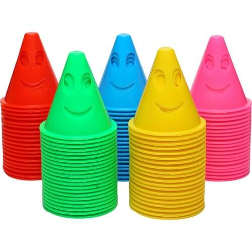 10Pcs/Set Skate Marker Training Road Cones Roller Football Soccer Rugby Training Soft Tower Skating Obstacle Roller Skate Pile