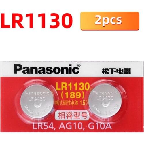 2pc 100% Genuine wholesale PANASONIC LR54 189 AG10 L1131 SR1130 G10 V10GA 389 Alkaline Button Cell Coin Battery