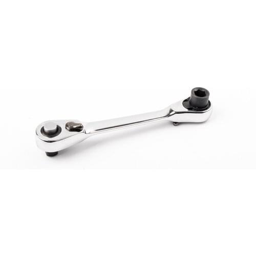 2 in 1 mini socket ratchet wrench double head 1/4 batch screwdriver handle 72 teeth fast small wrench universal wrench