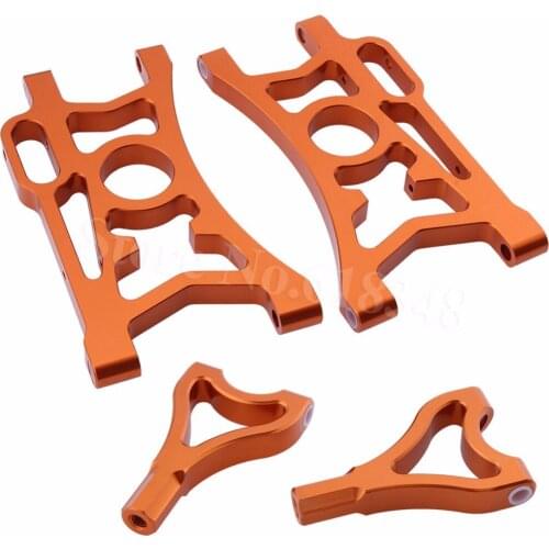 4PCS Aluminum Alloy Rear Suspension Arm Set (L/R) For 1/5 HPI Baja 5B 5SC 5T 5R SS T1000 KM ROVAN 85402 Hop Up Parts Replacement