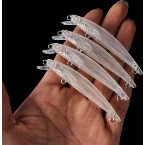 6.8CM/2G 10pcs Blank Unpainted Bait DIY Minnow Crankbait wobbler Unpainted Lure Freshwater Fishing Blank Hard Lures Isca Pesca