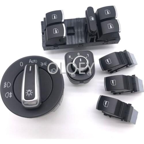6PCS/SET Multi-control switch headlight switch lift switch 5ND 941 431 B for V W Sagitar Magotan Tiguan Golf 6 MK6 Touran