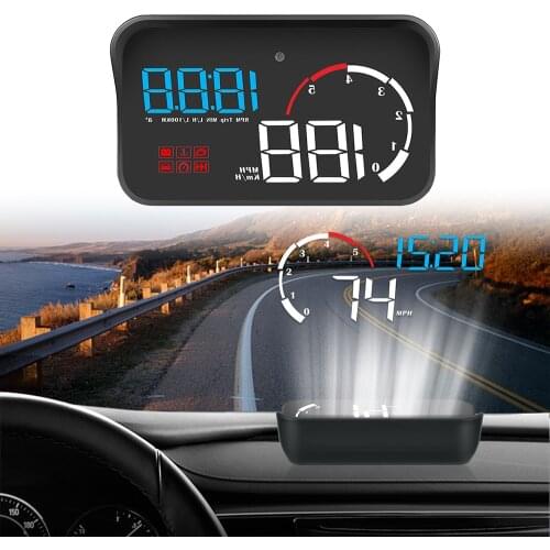 Car-styling Multifunction OBD2 Overspeed Warning Car HUD Display M10 A100 Windshield Projector Intelligent Alarm System