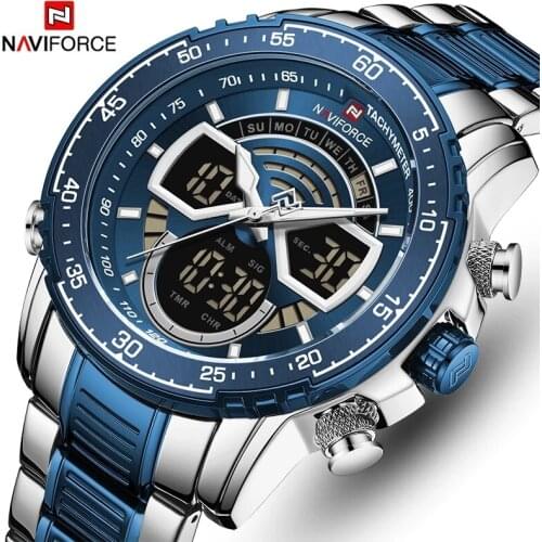 New NAVIFORCE Fashion Watches for Men Top Luxury Brand Sports Chronograph Quartz Watch Men Waterproof Clock Relogio Masculino