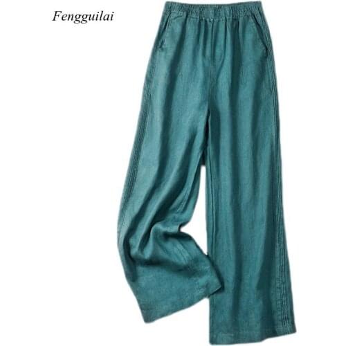 Женские льняные брюки Fengguilai China At AliExpress