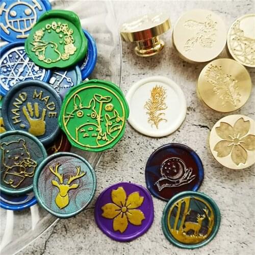 Exquisite Paint Seal On The Birthday Card Retro Diy Envelope Stamps Bee elk Ornament Classic Wedding Invitations Wax Stamps