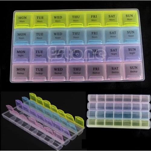 Weekly 7 Days Tablet Pill Box Holder Medicine Storage Organizer Case Container