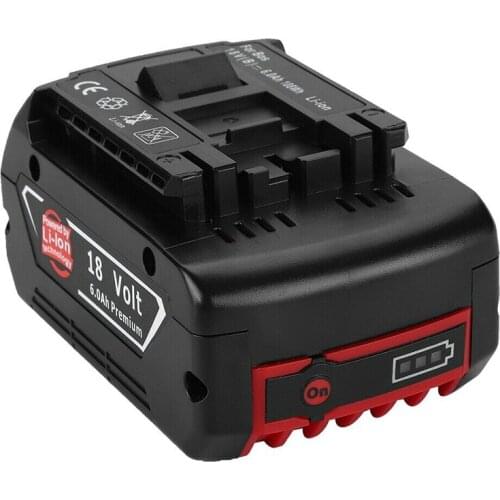 New BAT609 18V 6000mah Rechargeable Battery For Bosch 18V BAT618 BAT622 JSH180 CRS180 Eletric Power Tool Backup 6.0A Battery