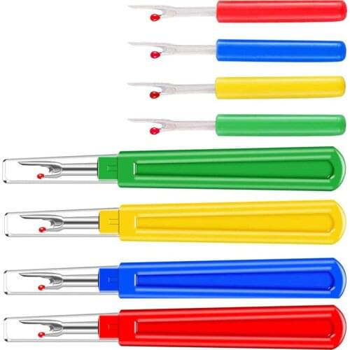 LMDZ 8 Pcs Sewing Seam Ripper and Thread Remover Kit, 4 Big and 4 Small Colorful Sewing Stitch Thread Unpicker