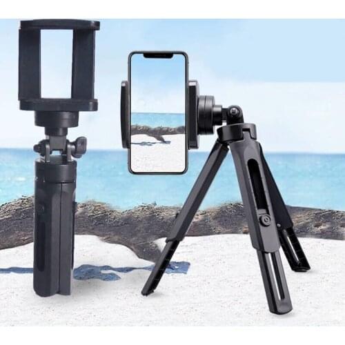 Mini-convenient Tripod Universal Mobile Live Stand Selfie Telescopic Folding Desktop Photography Head Fixed Bracket