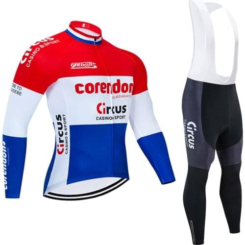 2020 Corendon Mens Cycling Jerseys Long Sleeve Bike Shirts MTB Winter Fleece Cycling Clothing Mountain Bike jacket Maillot wear