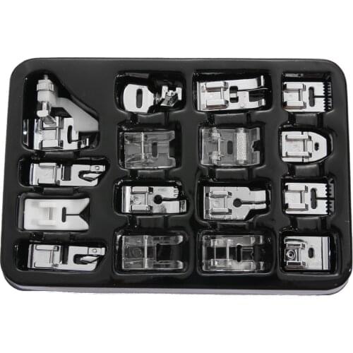 16pcs Sewing Machine Presser Foot Feet Kit Set With Box Brother Singer Janom Sewing Machines Foot Tools Accessory Sewing Tool