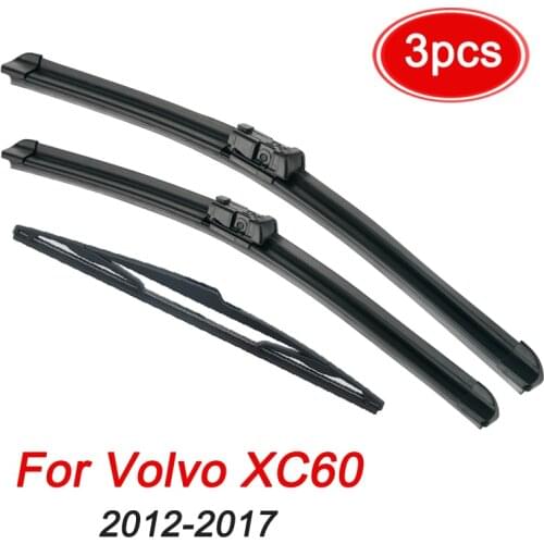 MIDOON Wiper Front Rear Wiper Blades Set For Volvo XC60 2012-2017 2016 2015 Windshield Windscreen 26"+20"+14"