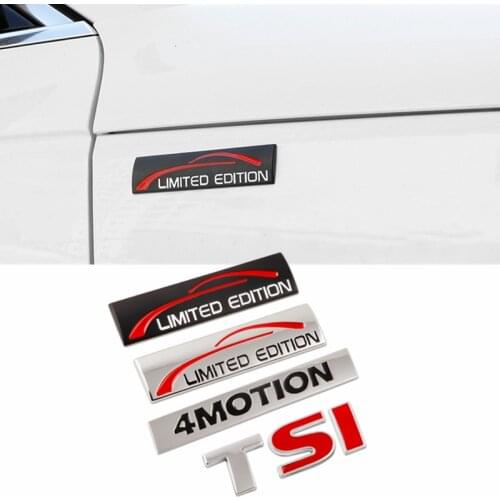 For VW 4 MOTION TSI Logo Tiguan R32 T5 Teramont Santana Golf Bora Jetta Passat POLO Car Front Grille Emblem Sticker Decoration