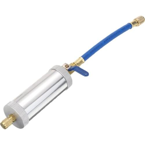 1pcs Car A/C Oil Dye Injector R134A R12 R22 2 OZ Hand Turn Pump Oil Injection Car Oil Coolant Filler Tube Tool
