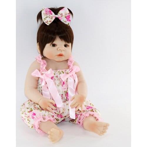 New Arrival 57cm Full Silicone Baby Doll 100% Handmade bebes Reborn Babies Lifelike Girl Body For Kids Birthday Gift NPK DOLL