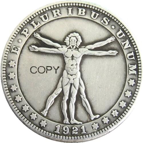 HB(132)US Hobo 1921 Morgan Dollar Silver Plated Copy Coins