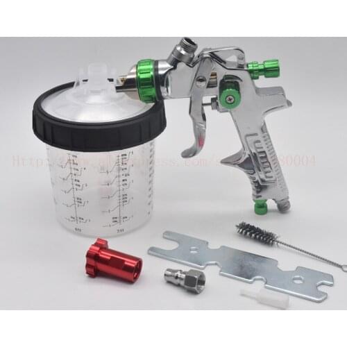 HVLP Spray Gun with 600ml PPS Paint Mixing cup and spray gun adapter 1.3/1.4/1.7mm Gravity Feed Paint Spray Gun for Painting Car