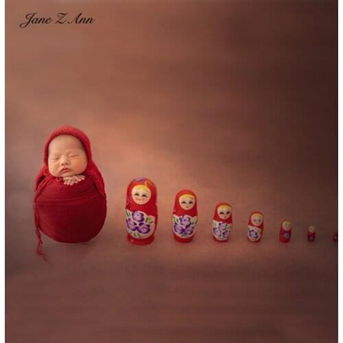 Jane Z Ann Newborn baby photo props Red Cloak for Newborn studio shooting creative theme accessories