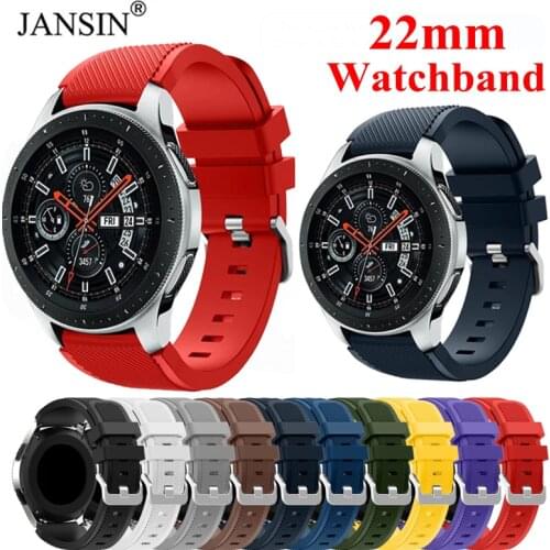 22mm Silicone Band For Samsung Galaxy Watch 3 45 46mm S3 Strap For Huawei Watch GT GT2 GT2E Huami Amazfit GTR 47mm Correa strap