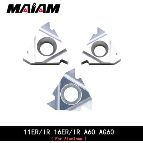 Thread inserts 11er 11ir 16er 16ir a55 a60 g55 g60 ag55 ag60 turning tool SER bar rod thread insert Processing of aluminum