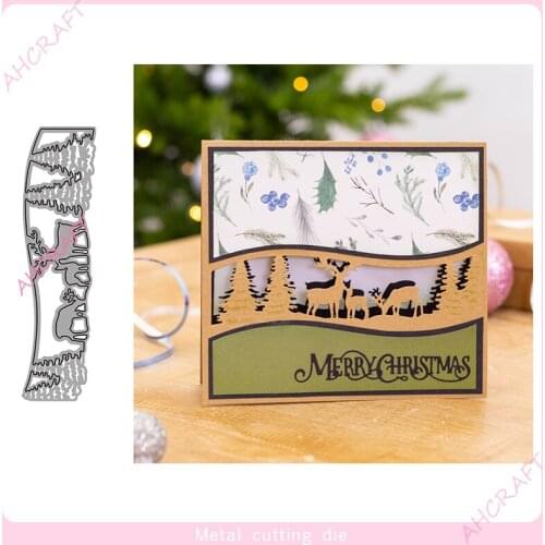 Christmas Elk Lace Metal Cutting Dies for DIY Scrapbooking Photo Album Decorative Embossing Paper Card Crafts Die 2021