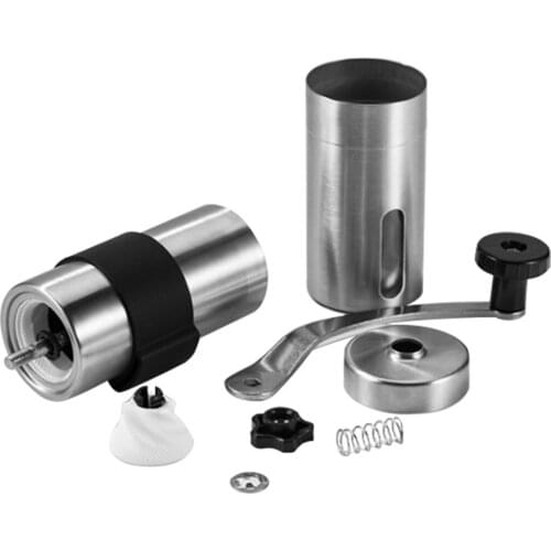 Manual Ceramic Coffee Grinder Stainless Steel Adjustable Coffee Bean Grinder With Rubber Loop Ring Easy Clean Kitchen Tools