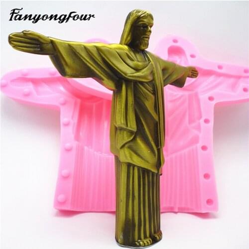 Jesus 3D Cake Mold Silicone Mold Chocolate Gypsum Candle Soap Candy Mold Kitchen Bake Free Shipping