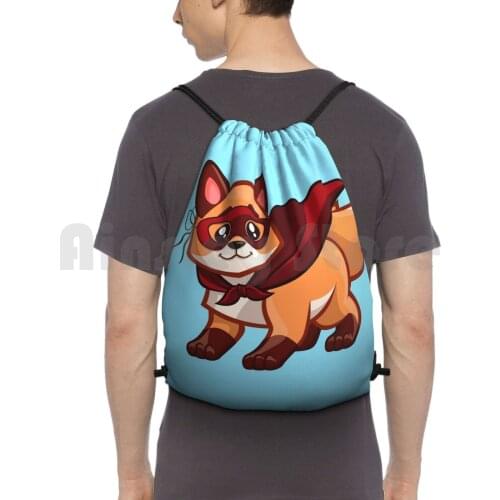 Super Fox Backpack Drawstring Bags Gym Bag Waterproof Super Fox Super Fox Superhero Comic Book Vixen Kit