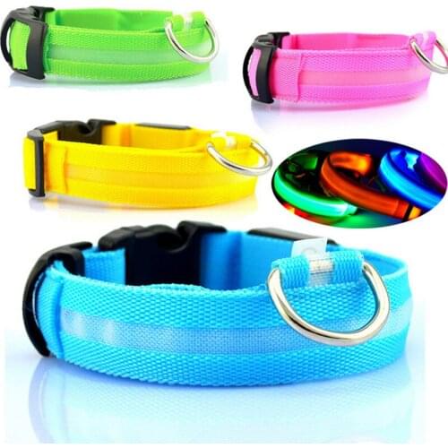 LED Pet Dog Collar USB Charging Dog Safety Night Light Anti-Lost/ Car Accident Avoid Luminous Collar for Pet Accessories New