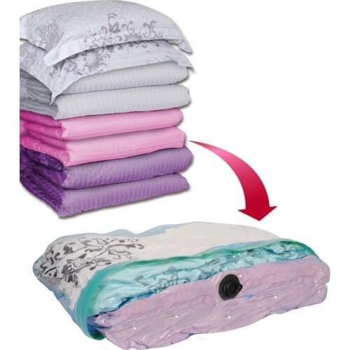 2020 New Vacuum Bag Transparent Border Foldable Extra Large Compressed Organizer Storage Bag Saving Space Seal Bags Free