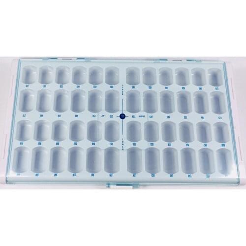 10Pis/Lot Dental Storage Box Preformed Kids Crown Brackets Accessory Case Container 48cells Antibacterial Material