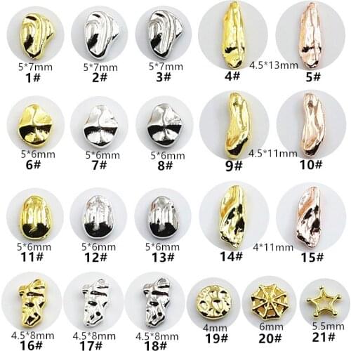 10pcs/lot Korea 3D Alloy Nail Parts Kawaii Fancy Styles Nail Art Accessories Charm Styling Nail Deco Supplies For Professionals