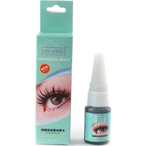 15ml Pro False Black Eyelash Extension Glue Low Odor Slightly Eyelash Glue Free Ship