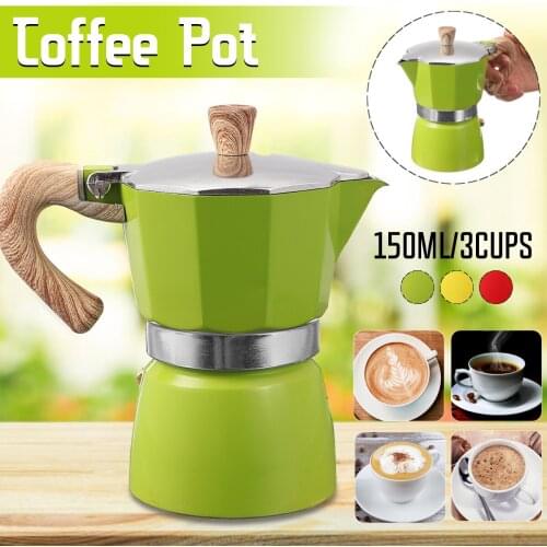 3 cups of 150ml/300ml Mokarate coffee machine Italian Mocha espresso aluminum cup octagonal percolator Conro coffee machine